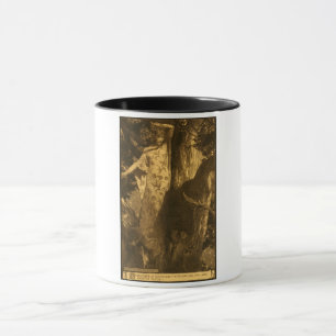 Caneca Mulher Dríade Tão assombrada Coruja & Morcego Luz