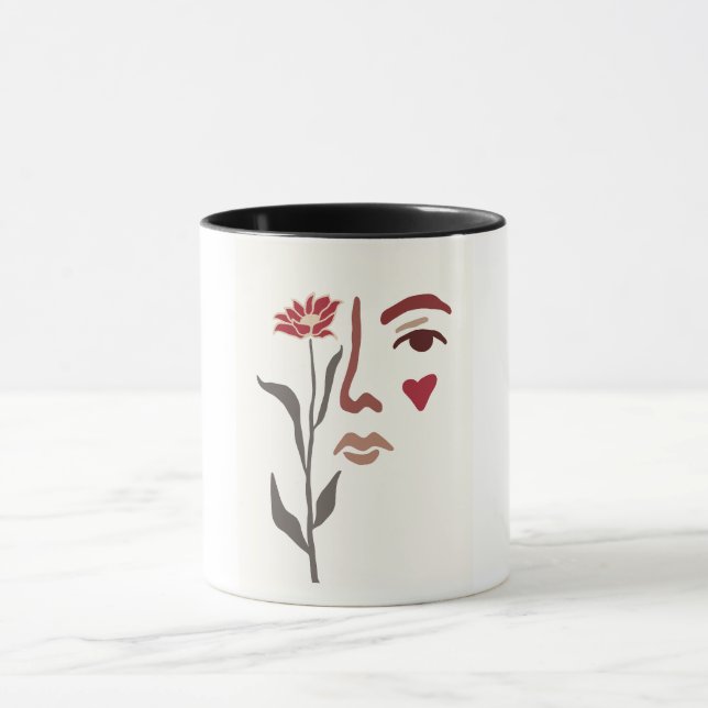 Caneca Mulher e Flor (Centro)
