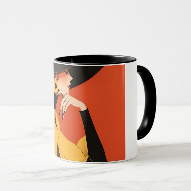 Caneca Mulher Elegante (Frente Esquerda)