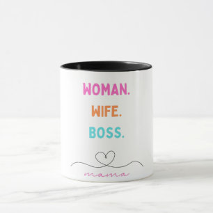 Caneca Mulher Esposa Chefe Mama Empoderamento Gráfico