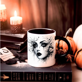 Caneca Mulher Gótica Bonita