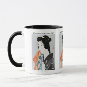 Caneca Mulher japonesa segurando sua toalha - Goyō Hashig