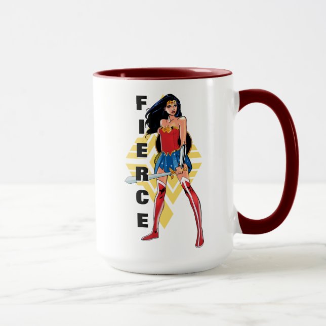 Caneca Mulher Maravilha Com Espada - Ferida (Direita)