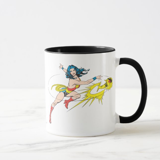 Caneca Mulher Maravilha Joga Coroa (Direita)