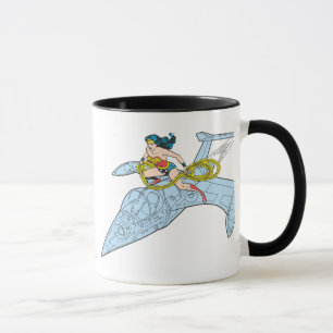 Caneca Mulher Maravilha na nave espacial