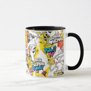 Caneca Mulher Maravilha Neon Patterno