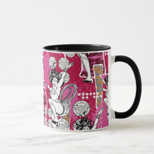 Caneca Mulher Maravilha Pink Padrão