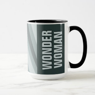 Caneca Mulher Maravilha Retro Perfil Sunburst