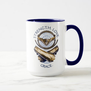 Caneca Mulher Maravilha Tiara, Laço e Braceletes