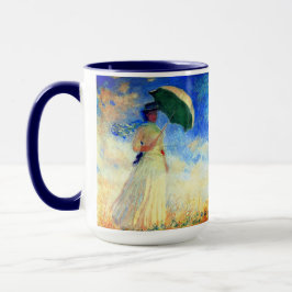 Caneca Mulher Monet com Parasol à Direita