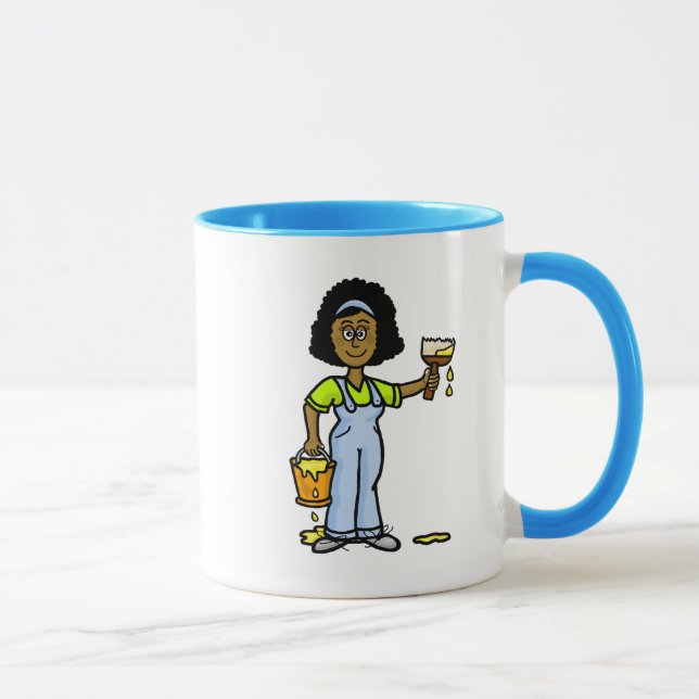 Caneca Mulher Negra Nome Pintor Mug (Direita)