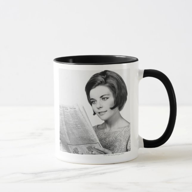 Caneca Mulher Newpaper de leitura (Direita)