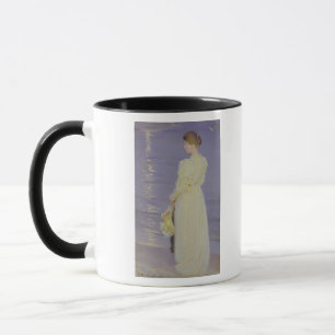 Caneca Mulher no branco em uma praia, 1893