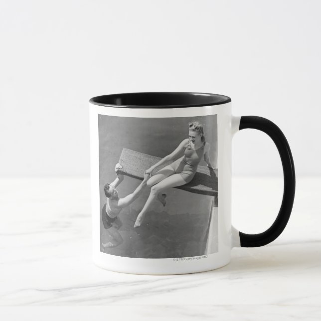 Caneca Mulher no conselho de mergulho (Direita)
