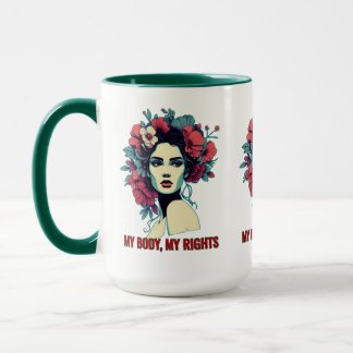 Caneca Mulher poderosa. Meu corpo, meus direitos