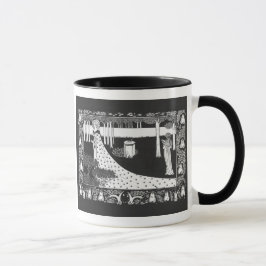 Caneca Mulher preto e branco de Nouveau da arte de
