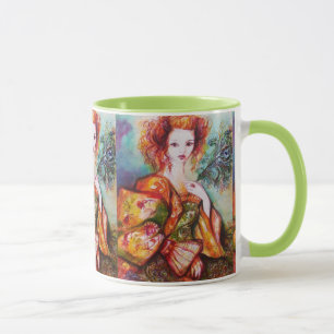 CANECA MULHER ROMÂNTICA COM PENA DE PAZ