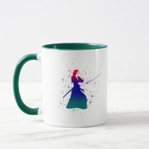 Caneca Mulher Samurai Guerreira com Espada