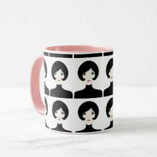 Caneca Mulher Vintage dos anos 60: Nostálgica