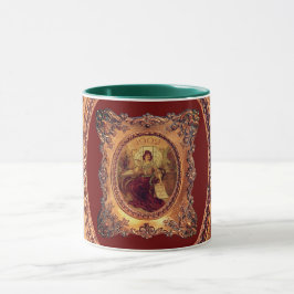 Caneca Mulher vitoriana no elegante quadro vitoriano