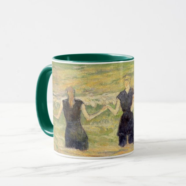 Caneca Mulheres a Banhar-se em Dieppe de Paul Gauguin (Frente Esquerda)