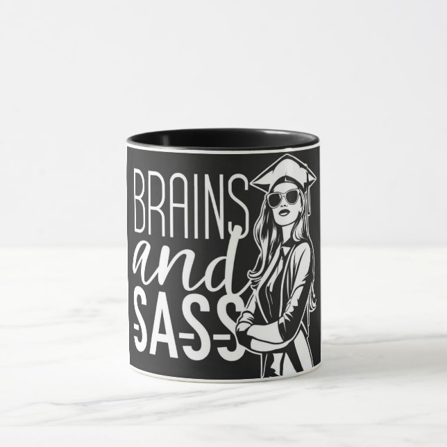 Caneca Mulheres com Graduação em Cérebro (Centro)