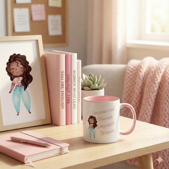 Caneca Mulheres com poder empoderam mulheres mug (Empower someone special with this, "Empowered Women Empower Women" mug! )