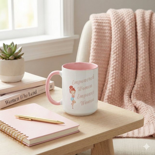 Caneca Mulheres com poder empoderam mulheres mug (Empower someone special with this, "Empowered women empower women" mug! )