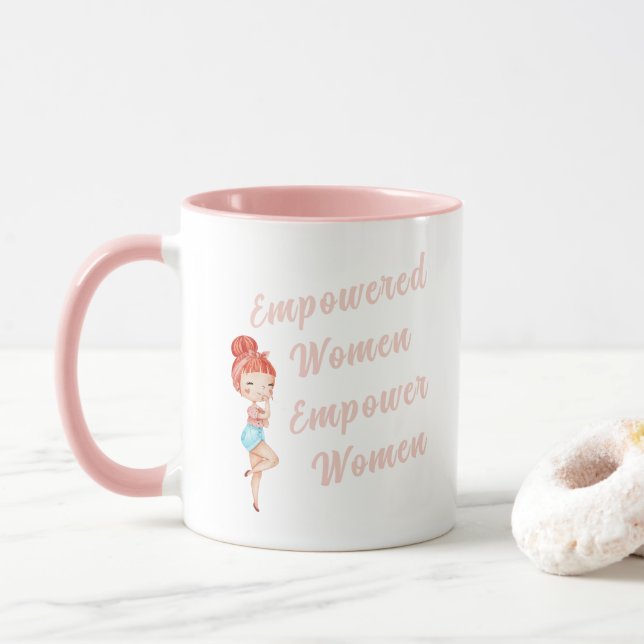 Caneca Mulheres com poder empoderam mulheres mug (Com Donut)