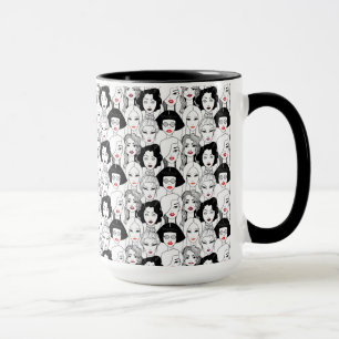 Caneca Mulheres com teste padrão do batom