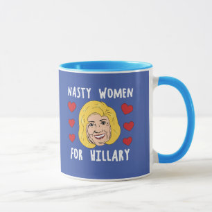 Caneca Mulheres desagradáveis para Hillary 2016 --