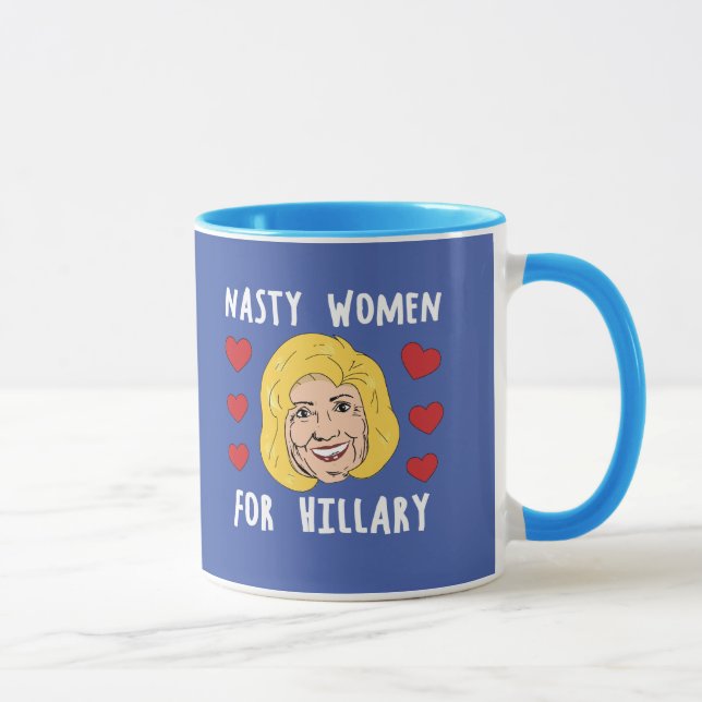 Caneca Mulheres desagradáveis para Hillary 2016 -- (Direita)