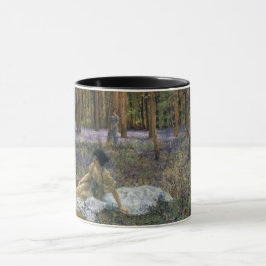 Caneca Mulheres em Floresta de Flores Bluebell