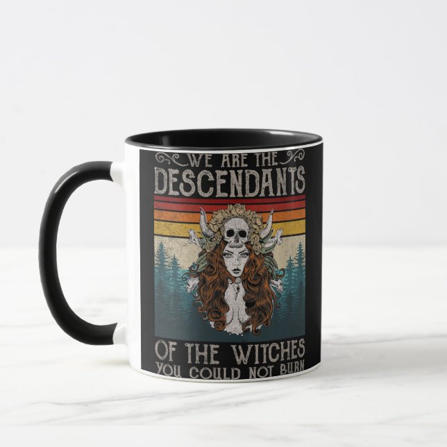 Caneca Mulheres Somos Os Descendentes Das Bruxas Que Você (Esquerda)