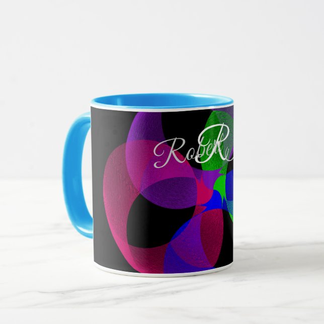 Caneca Multi Color Geometric Fusion Coffee Mug (Frente Esquerda)