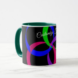 Caneca Multi Color Interchange Geometric Coffee Mug