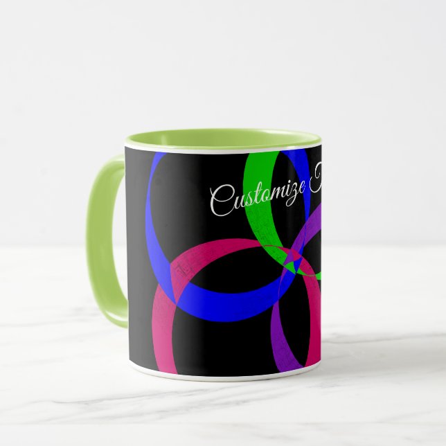 Caneca Multi Color Interchange Geometric Coffee Mug (Frente Esquerda)