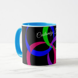 Caneca Multi Color Interchange Geometric Coffee Mug