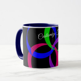 Caneca Multi Color Interchange Geometric Coffee Mug
