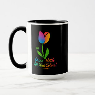 Caneca Multicolorido - Brilhante Com Todas As Suas Cores!