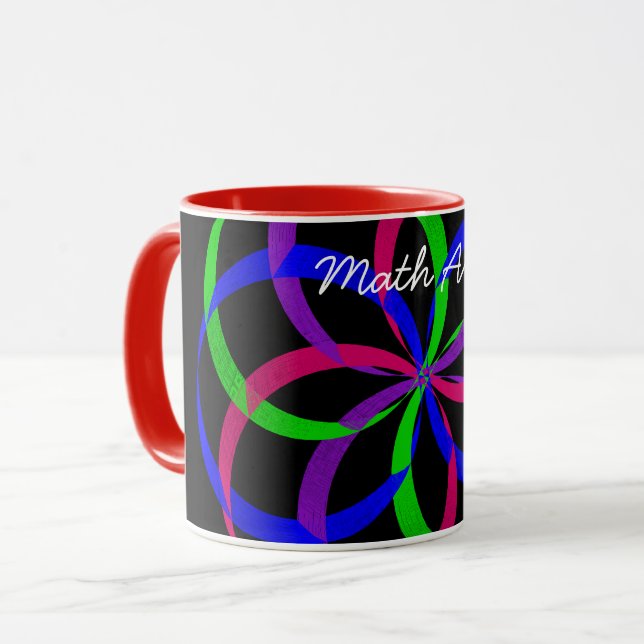 Caneca Multicolorido Figura 8: Mug geométrica de café (Frente Esquerda)