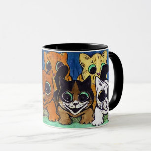 Caneca Multidão de Gatos (detalhes), Louis Wain