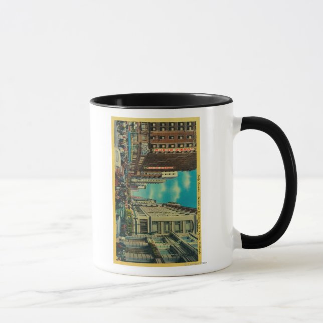 Caneca Multidões Diárias na Sétima e na Broadway (Direita)