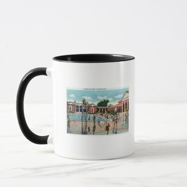 Caneca Multidões em Saratoga Spa Nadando Piscina (Esquerda)