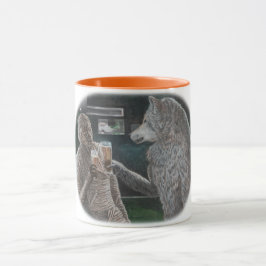 Caneca Múmia e Bebendo de Werewolf Fantasy Art Coffee Mug
