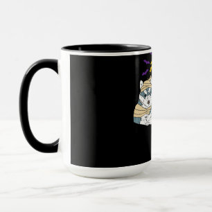 Caneca Mummy bruxa siberian husky dog presente de hallo