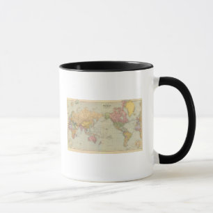 Caneca Mundo Composto na projeção do Mercator