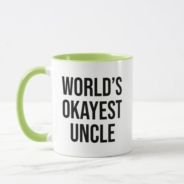 Caneca Mundos Okayest Tio Funny Sarcastic (Esquerda)