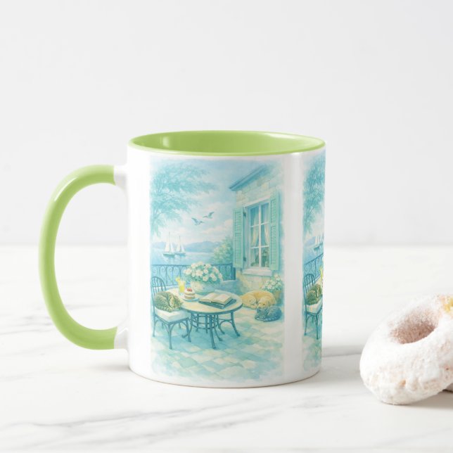 Caneca Murmurios de Sage  Vida Marinha Antiga (Com Donut)