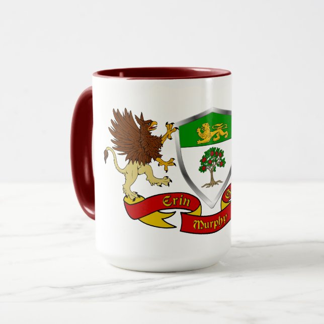 Caneca Murphy Casaco do Escudo de Armas Combo Mug (Frente Esquerda)